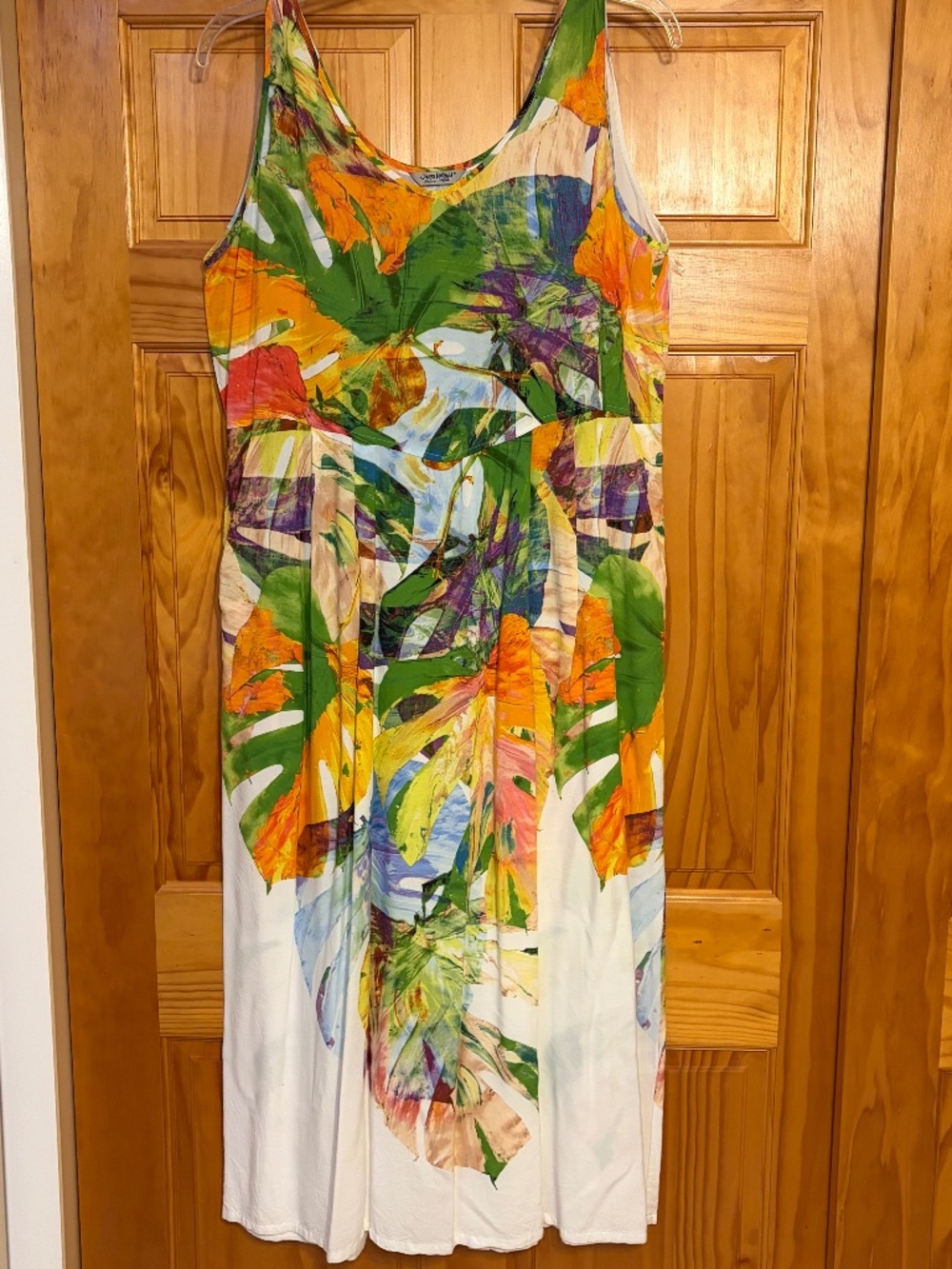 Jam's World XL Sleeveless Janice Style Dress in Monstera Print